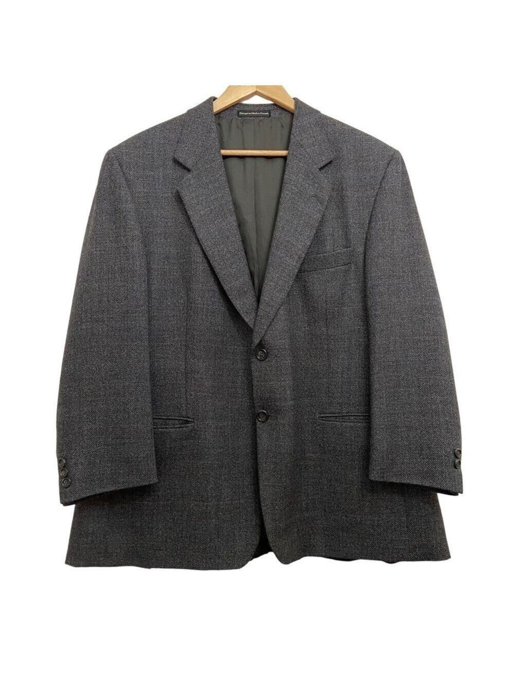 Oscar de la Renta blazer 100% virgin wool grey neutral multi tones size 44 short